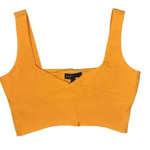 VSPR Orange Bralette Crop Top Sculpting Stretch Night Out